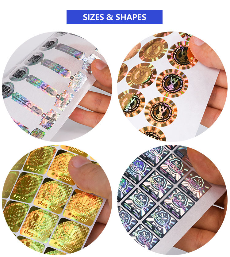 Hologram Sticker Size