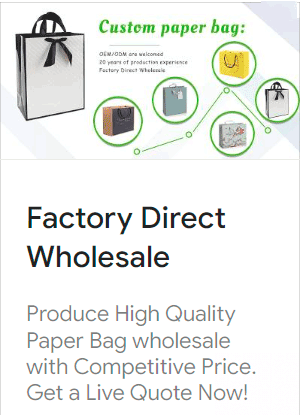 Paper Bags Factory Direct Wholesale