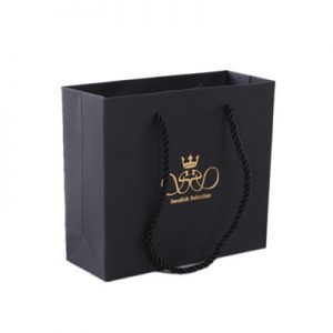 A3 A4 A5 size luxury matte black carrier paper bags