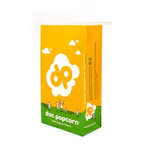 Color flexo printing popcorn kraft paper snack bags
