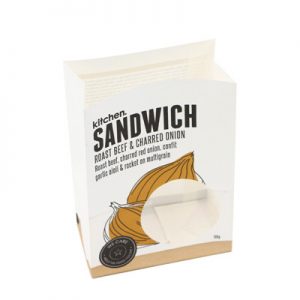Colorful printing brown take away food paper bag