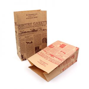 Flat bottom food paper bag carton snack