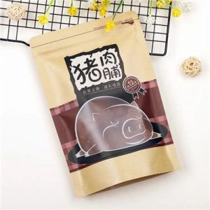 High quality kraft paper food rice bean snack bag with zipper
