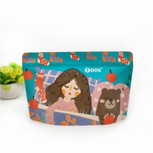 Kraft paper stand up lock pouch with custom printing