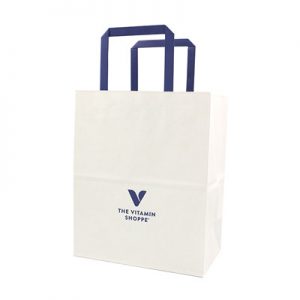 Wholesale gifts white flat packing paper bag