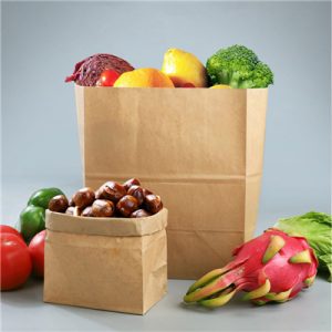 Custom cheap eco recycle take away food paper bag