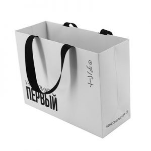 Factory eco 25kg white flat bottom paper bag paper