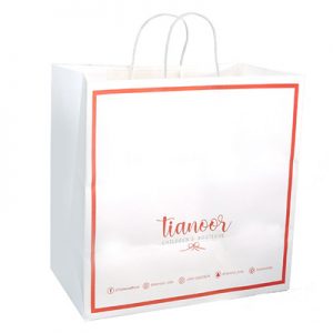 Ivory board cheap recycled paper print bag