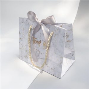 New creative mini marble gift paper bags wholesale
