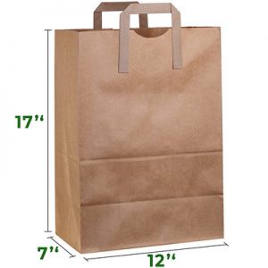 Recycled plain brown custom brown grocery paper bags 4