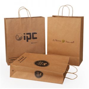 Wholesale printed own design biodegradable paper bags