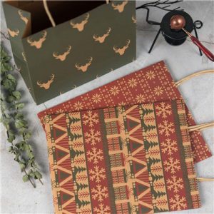 Wholesale tear resistant christmas design gift paper bags 4
